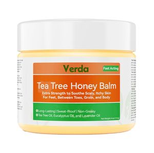 Balsamo al Miele e Tea Tree a Marchio Privato, Crema Naturale per Mani e Piedi, Trattamento per Tinea Versicolor, Piedi Pruriginosi, Glutei, Psoriasi, Eruzioni Cutanee, Eczema - Product Image 1