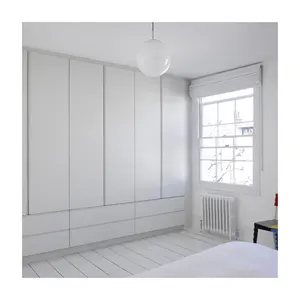 2023 Skyline Australia Modern Style High Glossy White Lacquer Modular Wardrobe For Free Customized Furniture Design