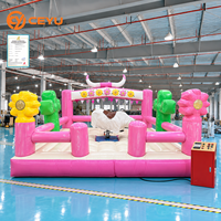 Machine de rodéo mécanique rose Ceyu pour cowgirl, jeu commercial avec tapis de sécurité gonflable pour fêtes et carnavals