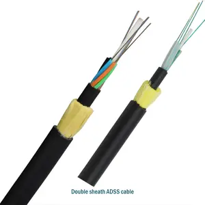 Adss Fiber Optic Cable 24 32 48 72 144 Core Optical Fiber Cable1Km 2Km G652D G657A Optic Fiber Cable