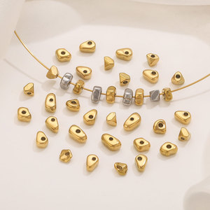 Irregular Spacer <b>Beads</b> | 18K PVD Gold Plated Stainless Steel Asymmetrical Metal <b>Beads</b> for DIY <b>Bracelet</b> Necklace Jewelry <b>Making</b> - Product Image 1
