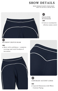 Ensemble de yoga taille haute avec sous-vêtements dos nu aux couleurs contrastées, coupe ajustée et vêtements de sport nude pour le fitness et le yoga - Product Image 6