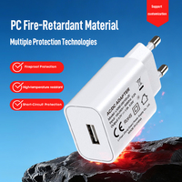 Adaptateur secteur Shenzhen Lvxiangyuan 5W 5V 1A, chargeur mural standard européen et américain, port USB, CE RoHS FCC UL DOE Level VI NRCAN