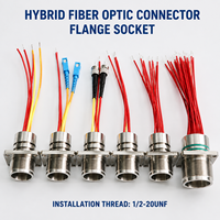 Connecteur sous-marin hybride fibre optique-électrique HYSF, prise mâle à bride et fiche de câble femelle, alimentation fibre optique sous-marine