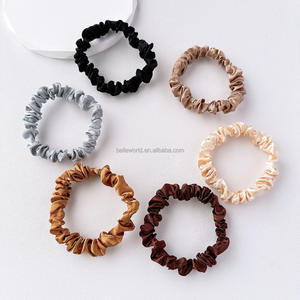 महिलाओं के लिए बेलेवर्ल्ड थोक हॉट सेलिंग सस्ता ठोस रंग सैटिन-स्क्रैंचियाँ निजी लेबल चार आकार के सुरुचिपूर्ण बाल स्क्रैच - Product Image 6