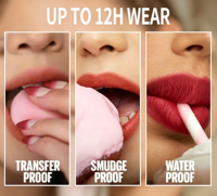 Rouge à lèvres liquide mat velours en tube carré, vente en gros, personnalisable, longue tenue, effet soyeux, marque privée