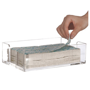 Clear Rectangle Acrylic Tissue Box Home Hotel Towel Napkin Box Container Household Sitting Room Tissue Holder Box