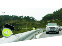 Feux de signalisation routière solaires OWLEYE SWL5 à 5 LED, haute luminosité, économie d'énergie, matériau PC, protection IP66, prismatique haute intensité