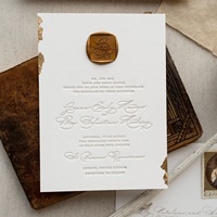 Invitation de mariage personnalisée haut de gamme, suite de cartes de mariage estampillées à chaud, avec carte de rappel de date et carte de réponse incluses