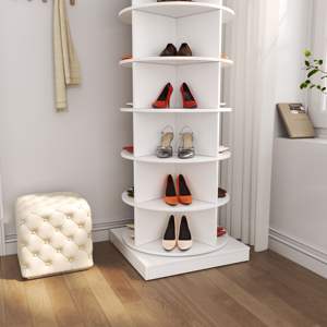 DB 360 <b>Modern</b> 6-Layer Rotating <b>Shoe</b> <b>Cabinet</b> Easy-to-Assemble Iron Furniture for Home Living Room Convertible and Durable - Product Image 3