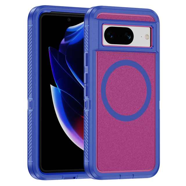2 1 Heavy Duty Luxury Magnetic Charging Anti-Fingerprint Shockproof Matte Phone Case for Google Pixel 8 Pro 9 Pro XL 10 Pro XL