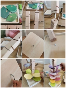 Jouets éducatifs en bois pour enfants, blocs de suivi de billes en marbre, arbres musicaux sonores arc-en-ciel, assemblage de pétales - Product Image 6