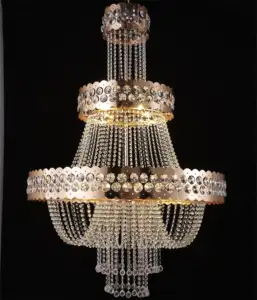Zhuoyun Neuankömmling Luxus Design Kristall Kronleuchter Hochzeits dekoration Gold LED Pendel leuchte