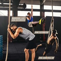 Cuerda de Escalada Portátil de Yute de 38mm 50mm, Cuerda Elástica para Entrenamiento Deportivo, Campamento, Fitness y Ejercicio