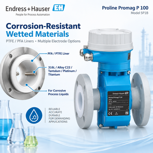 เครื่องวัดอัตราการไหลแบบกะทัดรัด Endress+Hauser Promag P 100 5P1B DN600 สำหรับสารเคมีที่มีอุณหภูมิสูง - Product Image 5