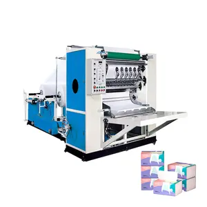 Machine de mouchoirs en papier à faible coût faisant la ligne de production automatique de mouchoirs d'emballage pliant