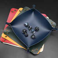 Portable Pliant En Laiton Bouton PU Bijoux Pliable En Cuir Plateau De Rangement