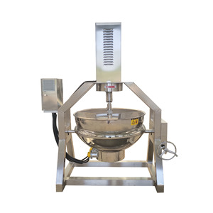 Bouilloire de cuisson chemisée semi-automatique en acier inoxydable 304 capacité de 100-600L <span class=keywords><strong>pour</strong></span> boulangerie vinaigrette ketchup <span class=keywords><strong>compote</strong></span> de pommes - Product Image 3