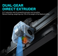 Kit Ekstruder ELEGOO untuk Printer 3D Neptune 4, Aksesoris Printer 3D, Ekstruder Penggerak Langsung Dual-Gear yang Sudah Terpasang Sepenuhnya