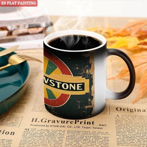Frosted Black <b>Ceramic</b> <b>Mug</b> 11oz Heat Activated Cup Indoor Outdoor Beverage Use - Product Image 5