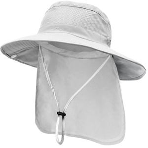 Chapeau de soleil d'été réglable pour la pêche avec large bord et protège-nuque, motif dessin animé, idéal pour les randonnées - Product Image 4
