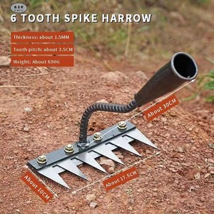Vente en gros de râteau <span class=keywords><strong>à</strong></span> 6 dents outils de désherbage en acier au manganèse dur ferme familiale outils <span class=keywords><strong>à</strong></span> main pour creuser le sol - Product Image 6