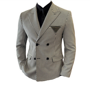 Nuovo prodotto di vendita calda nuova giacca da uomo britannica da mille uccelli giacca abito doppiopetto - Product Image 5