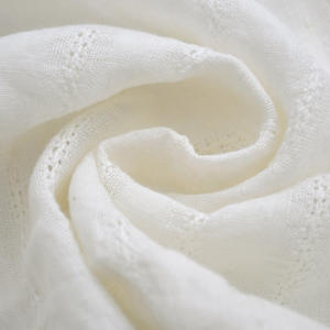 Moderne Jacquard Salo décontracté femmes haut pantalon jupe pur lin tissu brodé motif trame tricoté style uni Spot approvisionnement - Product Image 1