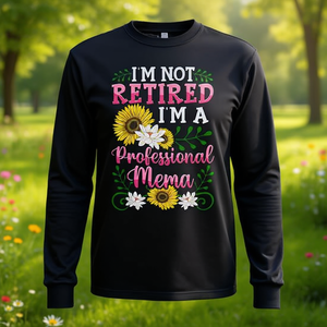 No estoy jubilada, soy una Mema profesional, camiseta de manga larga - Product Image 3