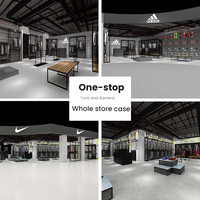 Présentoir de Magasin Personnalisé Tout-en-un pour Vêtements de Sport – Étagère Métallique pour Projet de Chaîne de Magasins de Marques