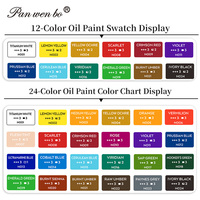 Ensemble de peintures à l'huile, tubes de 12 ml/0,42 oz, non toxiques, pigments riches, peintures à l'huile vibrantes pour artistes professionnels