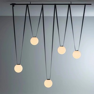 Luminaire suspendu long et créatif E27 LED avec interrupteur pour salon, hall d'hôtel, éclairage d'escalier - Product Image 3