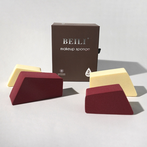 Esponja de Maquillaje Profesional en Forma de Trapezoide, Esponja de Maquillaje Suave, Sin Látex, Lavable, de Doble Uso, para Base de Maquillaje en Seco y Húmedo - Product Image 2