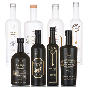 Fabricante de Botellas de Aceite de Oliva de Vidrio Vacías Oscuras Negro Mate de Lujo OEM Personalizadas de 250ml 500ml 750ml 1000ml con Tapa - Product Image 2