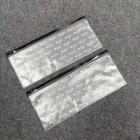 Personnalisez votre logo, impression intégrale sur pochette de rangement pour cosmétiques et bijoux en PVC transparent de luxe, fermeture à glissière, petit emballage en plastique