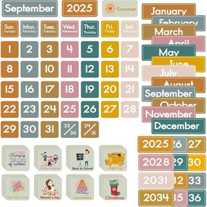45 Pocket Classroom <b>Calendar</b> For Kids Learning Time Management Back To School Fabric Pocket Chart With Educational Cards - Product Image 3
