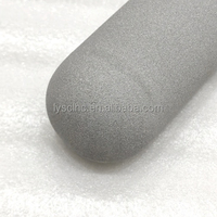 Cartouche filtrante cylindrique en poudre de titane frittée, résistante aux hautes températures, 0,2 micron, pour traitement de l'eau, ODM/OEM