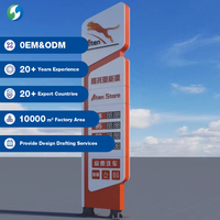 Panneau de signalisation personnalisé pour station-service, structure robuste et durable, étanche IP65, profil en aluminium, économie d'énergie pour autoroute