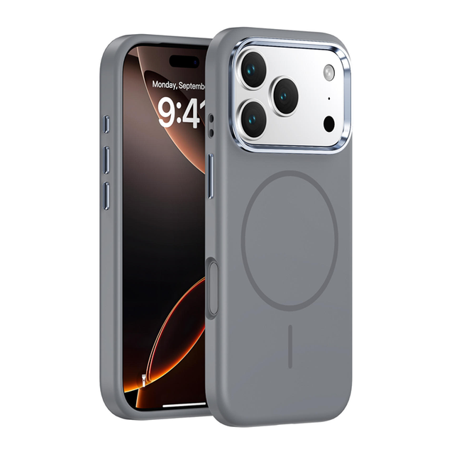 For iPhone 17 Pro Max Liquid Silicone Magnetic Phone Case for iPhone 13 14 15 16 Metal Camera Frame Silicone Shockproof Cover