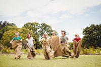 Sac de pommes de terre en toile de jute sacs de course grands sacs de jute naturels pour enfants adultes sac de fermeture d'épaule à poignée de corde écologique réutilisable