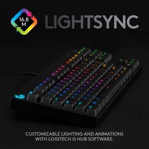 Clavier de jeu mécanique Logitech G PRO TKL, interrupteurs de touches bleus <span class=keywords><strong>GX</strong></span>, LIGHTSYNC RGB, portable, sans clavier numérique, détachable, micro - Product Image 5