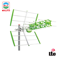 Antenne numérique Yagi UHF extérieure ODM/OEM 470-790 MHz DVBT2 HDTV de haute qualité à gain élevé avec filtre 4G/5G en aluminium et plastique
