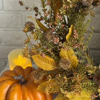 Porte Artificielle Classique Faite à la Main de Haute Qualité, Style Ferme, pour Halloween, Automne, Eucalyptus Plastique, Thanksgiving, Fête de la Récolte