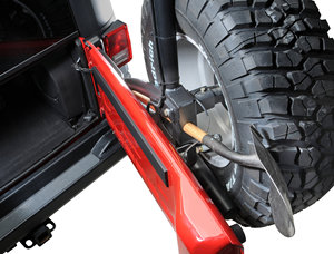Spedking 2007-2017 Venta caliente <span class=keywords><strong>4x4</strong></span> Auto Tuning Accesorios Parachoques trasero y soporte de neumático de repuesto para Jeep Wrangler JK - Product Image 3