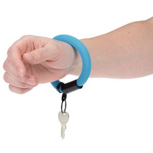 Custom Logo Printed <b>Polyester</b> Floating Bracelet 20mm Round <b>Polyester</b> Keyring Wrist <b>Lanyards</b> Bracelets - Product Image 3