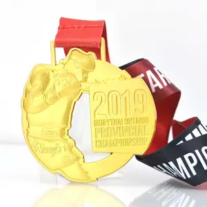 Medallas kickboxing personalizadas, nuevas, de nuevo diseño, en venta, medalla de boxeo