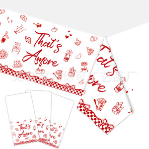 That's Amore <b>Red</b> White Checkered <b>Paper</b> Plates Disposable Party Tableware Set 7 Inch - Product Image 4