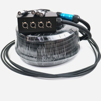 Câble réseau RJ45 4 canaux CAT6 câble serpent mâle à femelle noir 50M/80M 4CH cristal modulaire UTP