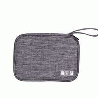 Sac de rangement pour accessoires électroniques numériques de voyage portable avec fermeture éclair 300D avec logo personnalisé