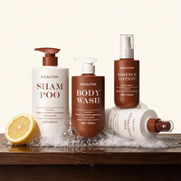 Bouteille de shampoing en plastique PET de 150 ml à 500 ml, bouteille à épaule plate avec pompe distributrice pour gel douche et soins capillaires, vente directe usine, personnalisable